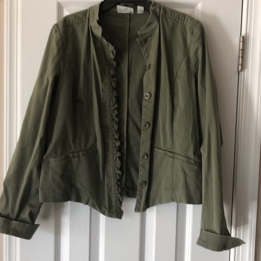 New York and Company twill cropped jacket